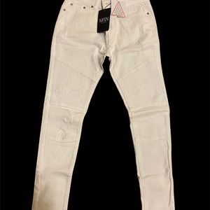 Super Skinny Biker Jeans With Rips Men Size 32